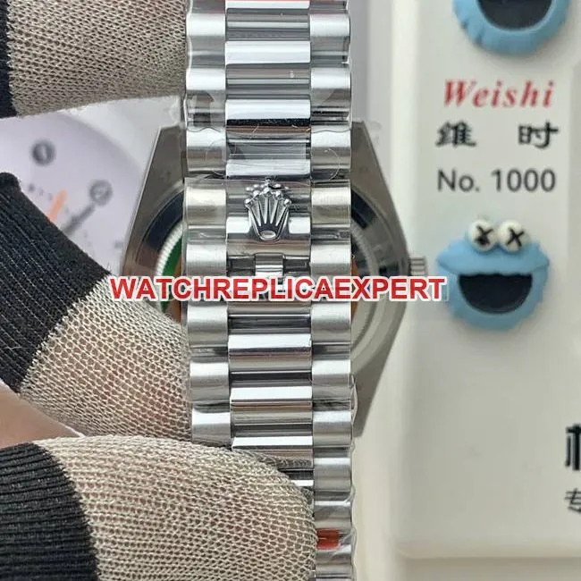 collectible watch QF factory Rolex Day-Date ice blue dial Middle East time scale 40mmbraceletlive photos