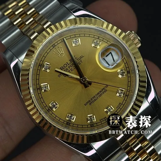RolexDatejusttop-tier watch gold disc steel bracelet model pictures and prices overall live photos