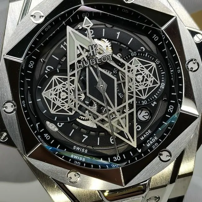 Hublottop-tier watch Big bang series fully automatic movement men's black dialrubber strap watch bracelet picture