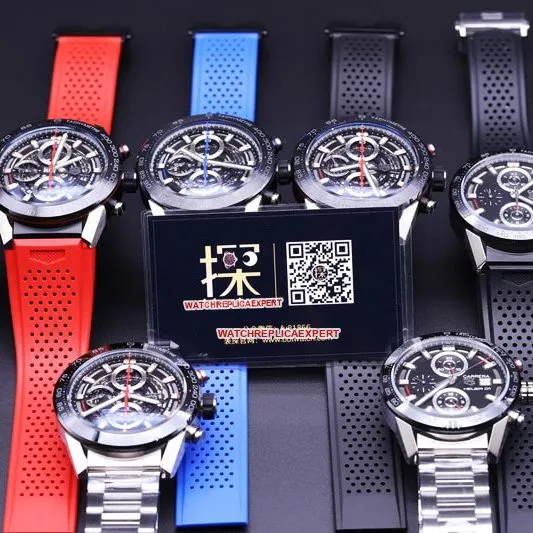 xf factory TAG Heuer watch Carrera racing chronograph stopwatch front view