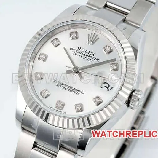 ARF FactoryRolex log top-tier replicasilver dial31mm three grid link 278274side live photo