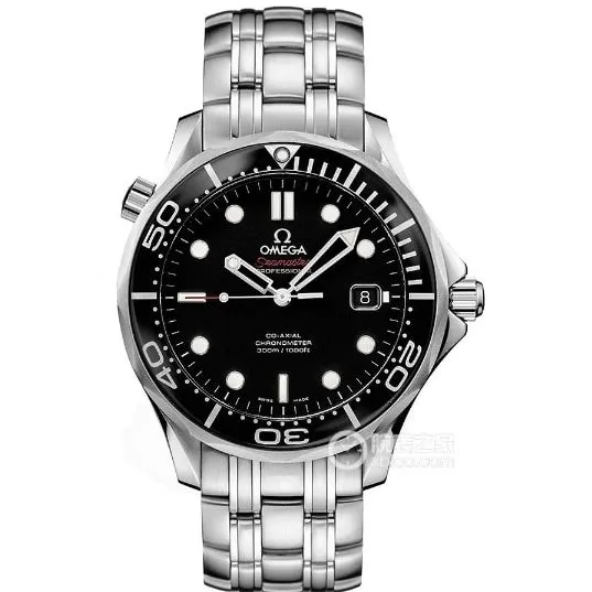 Original Seamaster Omega collectible watches black disk steel strap models 212.30.41.20.01.003