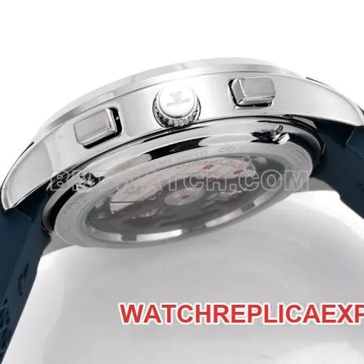 1:1replica watch Jaeger-LeCoultre Beichen blue dial mechanical blue rubber caseback live photo