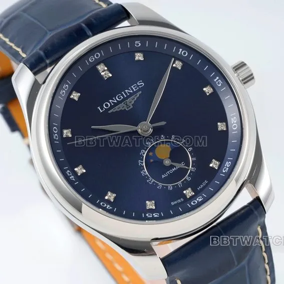 APS factory Longines watchmaking tradition 1:1super cloneblue dialmoon phaseL2.909.4.97.0caseback live photo