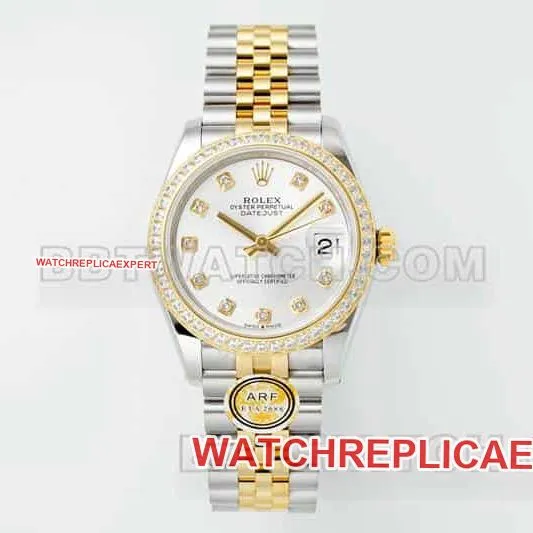 ARF FactoryRolex log top-tier 1:1high-quality high plate diamond bezel31mm intergold five-lattice chain link278383braceletlive photos