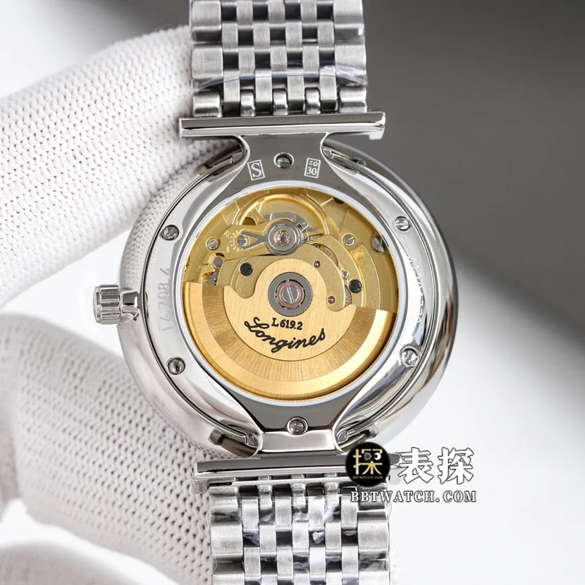 Gala Longines collectible watches Men's White Plate Steel Strap Model L4.918.4.11.6