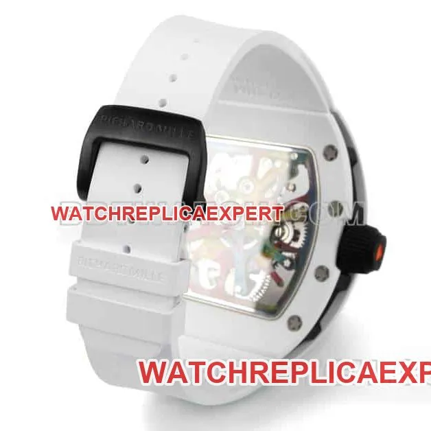 Richard Mille men's 1:1super graffiti tourbillon white rubber RM 68-01front live photo