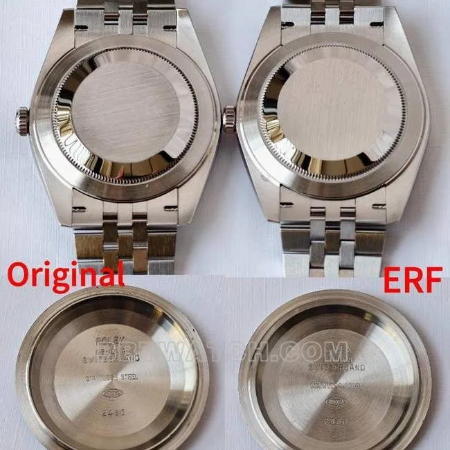 ERF factory date display type genuine and fake comparison evaluation Rolex gray plate top-tier table front live photo