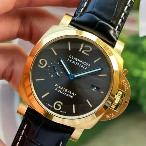 Dachang high-quality replicaVSpaneraiPAM1115 yellow gold black dial men's watch clasp picture