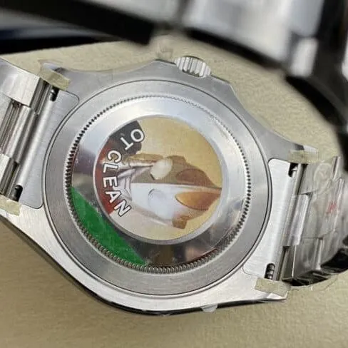 Top C factory Rolex Yacht-Master series black dial 3235 movement 904 stainless steel watch case back photo