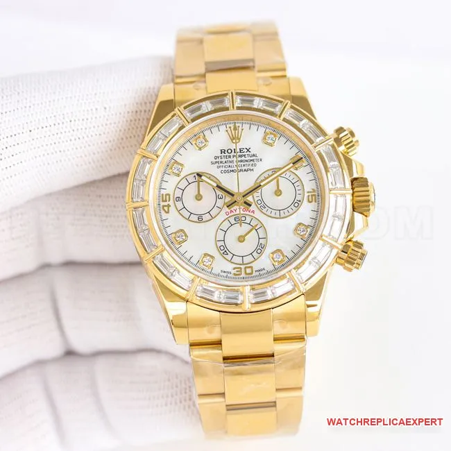 top-tier watch DaytonaPPM factory Rolex white mother-of-pearl dial 4130 mechanical weight live photos