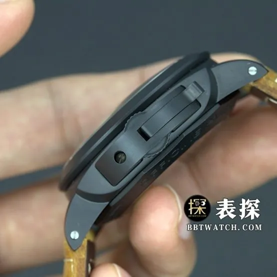 SBF factory Panerai1:1super watch men's black dialleather strap model pictures and prices front live photo