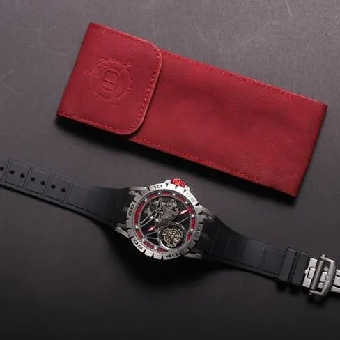 JB Roger Dubuis King Series top-tier watch men's black dialrubber strapautomatic movementtourbillon watch movement picture
