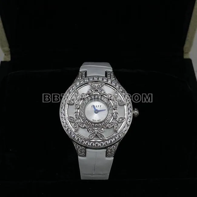 collectible watch Graf VCA factory sapphire crystaldiamond33mmquartz movementfront live photo