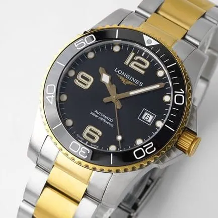 ZF FactoryLongines Concas watch top-tier men's black dialsteel bracelet fully automatic movementmovement picture