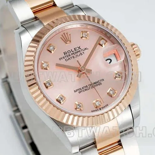 ARF FactoryRolex log top-tier 1:1high-quality replicarose gold plate 31mm gold three-lattice chain link 278271side live photo
