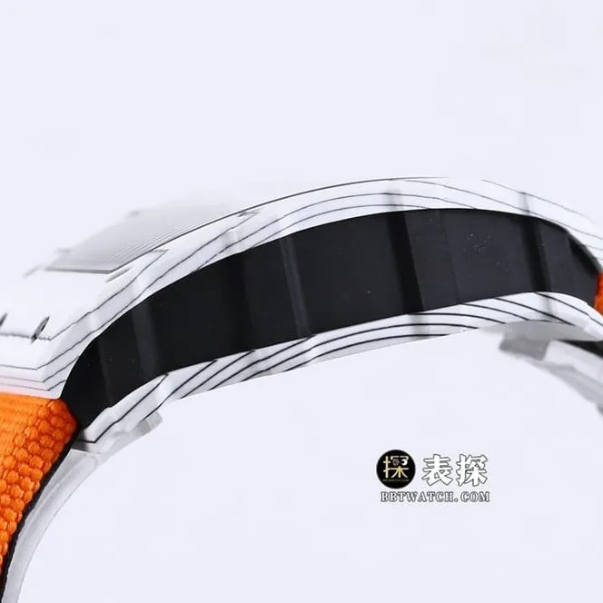 BBR RM 35-01Richard Mille1:1replica watch men's black dial orange Velcro bracelet side live photo