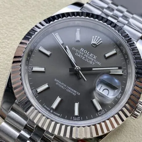 Big factory high-quality replicaAR Return of the King Rolex gray plate Oyster Perpetual Datejust41 series men's watch clasp picture