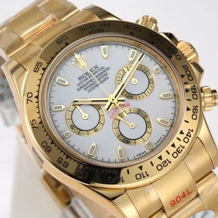 top-tier replicaRolex men's white dialsteel bracelet most popular Cosmograph Daytona mechanical watch back cover picture