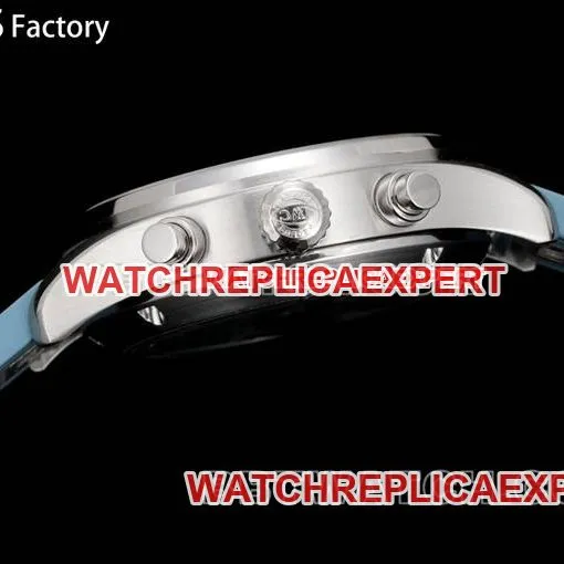 collectible watch pilot TWS factory IWC light blue dial rubber model front live photo