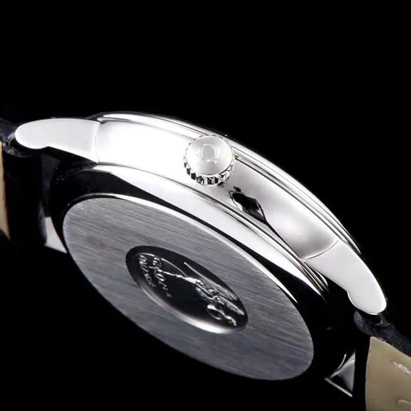 replicaOmega watch Defei Fu business series men's mechanical ultra-thin watch track Diefei black clasp picture
