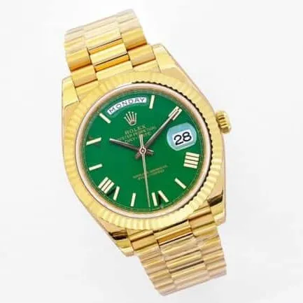 top-tier replicaRolexday displayDatejustK gold men's mechanical watch clasp picture