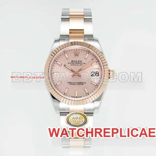 ARF FactoryRolex log top-tier 1:1super clonerose gold disc 31mm gold three-lattice chain link 278271caseback live photo