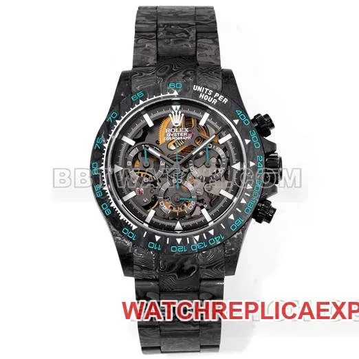 collectible watch TWF factory Rolex Daytona carbon fiber modified custom green braceletlive photos