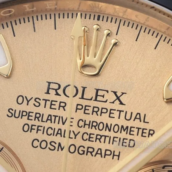 C factory RolexDaytona1:1top-tier champagne tray yellow gold rubber m116518ln-0042front live photo