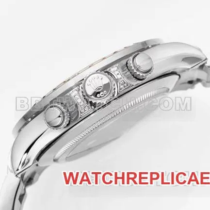 1:1replica watch DaytonaRX FactoryRolex rainbow diamond bezel diamond dial mechanical front live photo