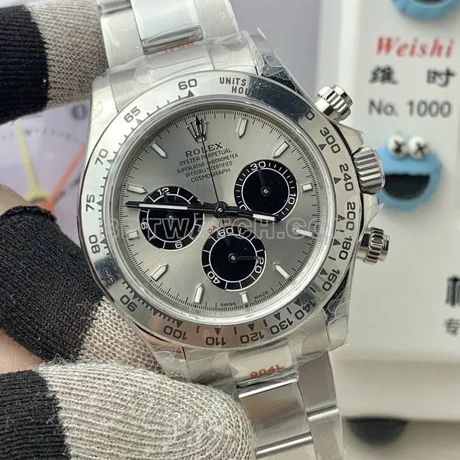 watch RolexQF factory Daytona gray plate 4131 mechanical side live photo