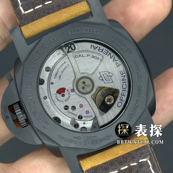 SBF factory Panerai1:1super watch men's black dialleather strap model pictures and prices front live photo