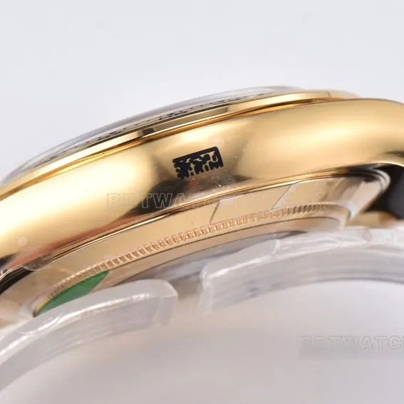 Factory C Rolex Daytonatop-tier 1:1super silver white dialyellow gold rubber model 116518caseback live photo