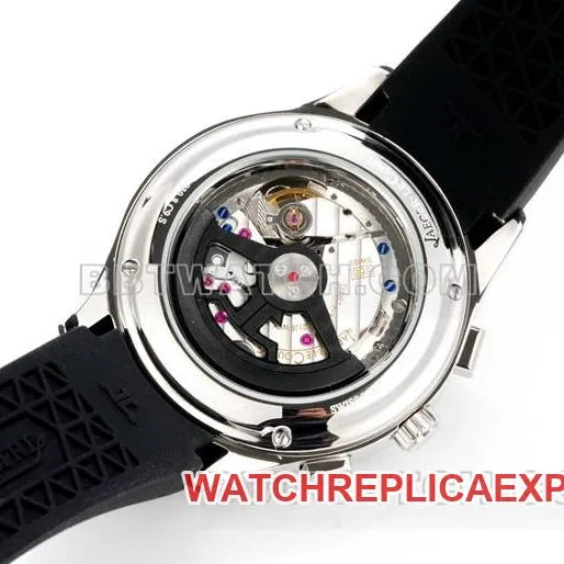 Top collectible watches Jaeger-LeCoultre Beichen Gray Plate Mechanical Black Rubber Model Front Actual Photos