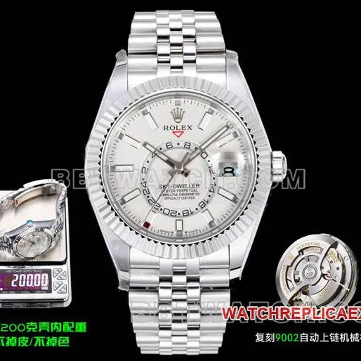 top-tier watch Navigator AR+ factory Rolexwhite dial mechanical side live photo