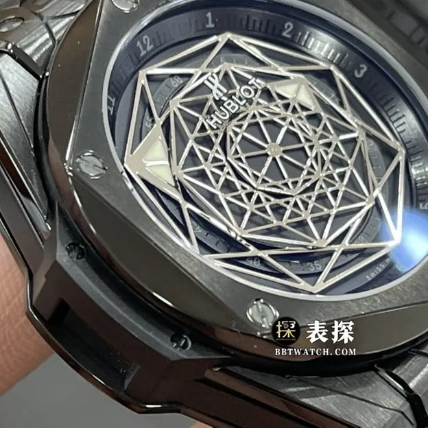 WWF BIG BANGHublot1:1replica watch black dial rubber model 415.CX.1112.VR.MXM18movement picture