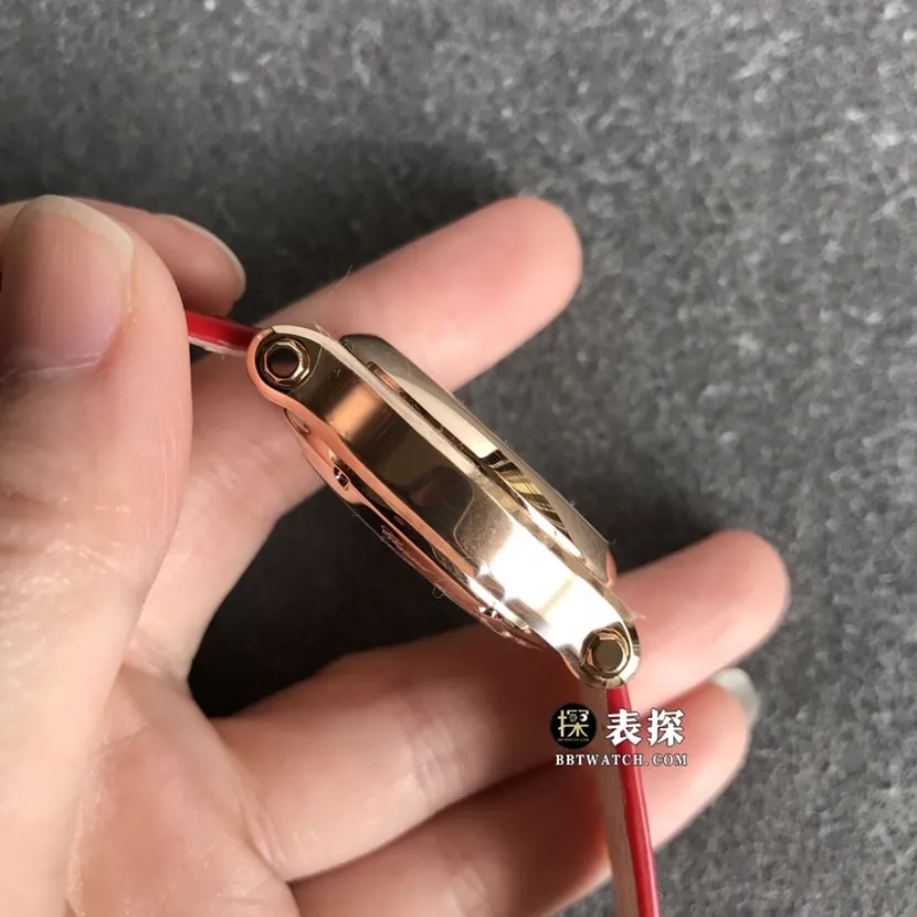 ZF FactoryChopard ladies top-tier watch red dial leather strap model pictures and prices front live photo