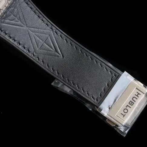 WWF factory top-tier watch Hublot Big Bang series ring diamond K gold black bottom - tattooed men's watch side view