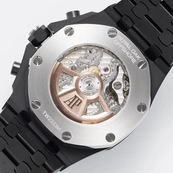 APF factory Audemars Piguet men's Royal Oak offshore type watch black dialceramic model 26238CE.OO.1300CE.01front live photo