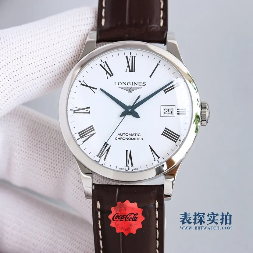 top-tiersuper cloneKL factory Longines pioneer white steel men's mechanical watch clasp