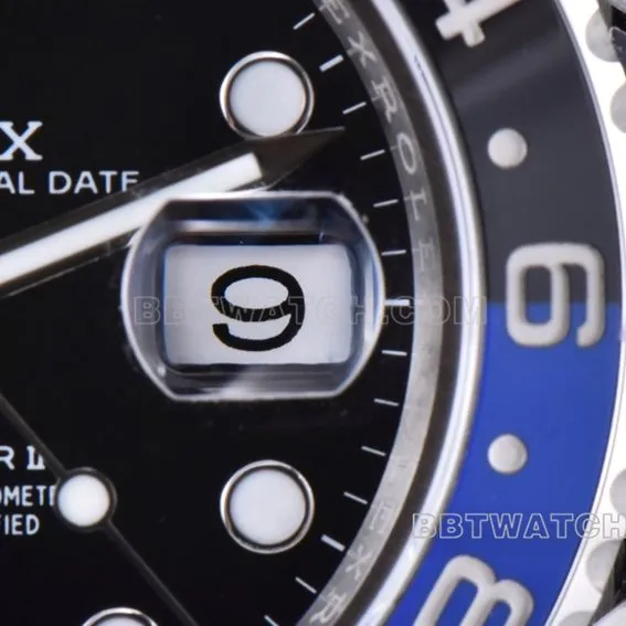 Factory C RolexGMT-Master1:1super cloneBatman bezelm126710blnr-0002front live photo
