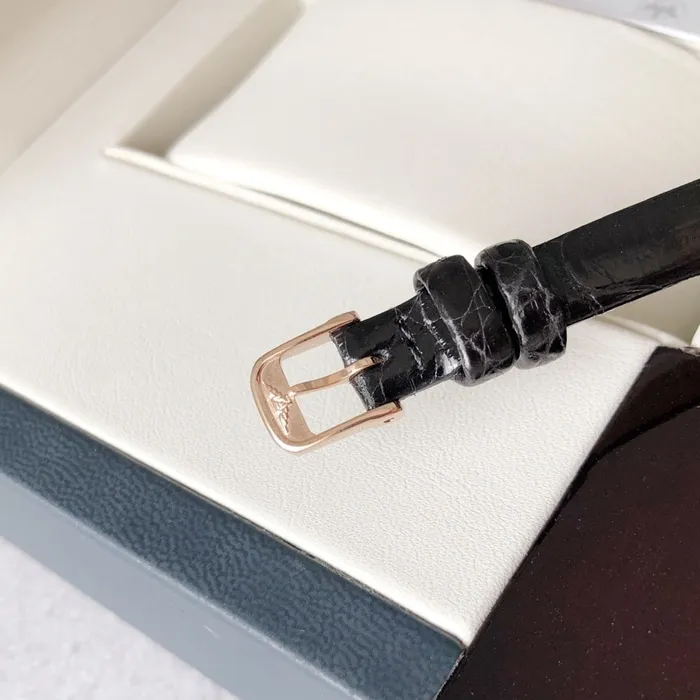 Original top-tier watch Longines women's white dial black belt waltz series casual watch back cover picture