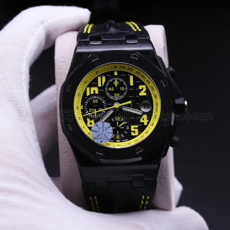 JF Audemars Piguet 26176FO Carbon Fiber 42mm Diameter 3126 Movement Men's Watch Review Front View