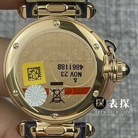 AF FactoryCartier Pasha watch women's silver white dial diamond leather strap model pictures and prices side live photo