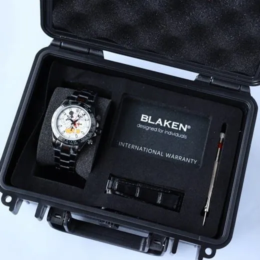 top-tier replicaRolexhigh-quality men's white dialsteel bracelet fully automatic movement multifunctional watch front view