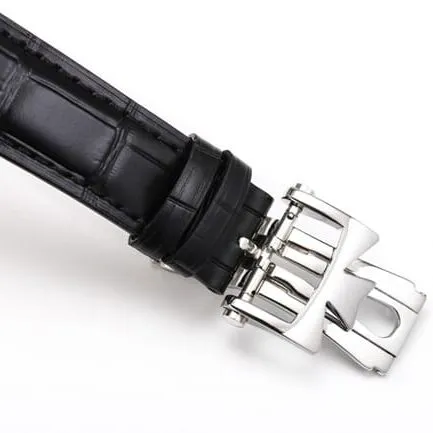 VCR factory Vacheron Constantintop-tier watch men's white dial black belt full automatic movement Malta tourbillon series leather strap watch movement picture
