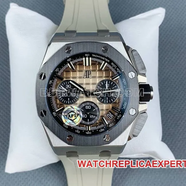 top-tier watch APS factory Royal Oak offshore type Audemars Piguet light brown plate 26420front live photo