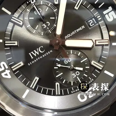 V6 factory IWC watch men's marine timepiece watch rock gray panda dial rubber model picture and price side live photo