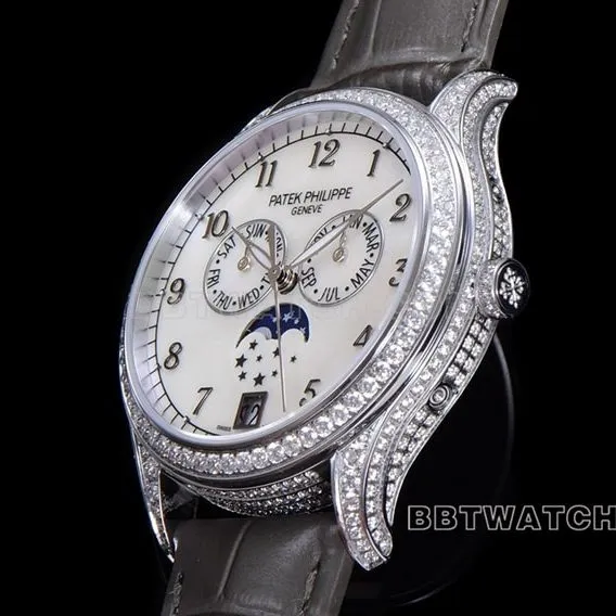 ZP factory Patek Philippe complex function timepiece top-tier 1:1high-quality light gray leather strap model 4948G-010clasplive photos