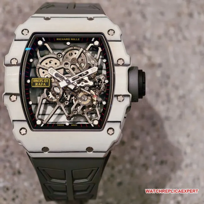 watch Richard Mille hollow dialRM35-01 front live photo